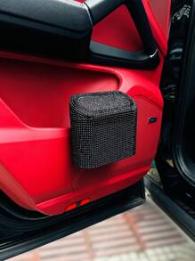 Papeleras para coche con diseño de diamante de imitación - Negro - Ver 1