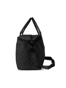 绗缝图案旅行包 字母贴片装饰 夏季沙滩包 返校旅行 度假必备品 露营健身包 夏季度假配件 巡航必备品 徒步旅行 旅行收纳包 医院包 露营旅行配件 - 黑色 - 查看 4