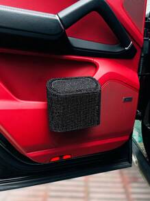 Papeleras para coche con diseño de diamante de imitación - Negro - Ver 4