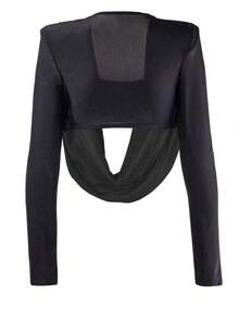 素色堆堆領上衣