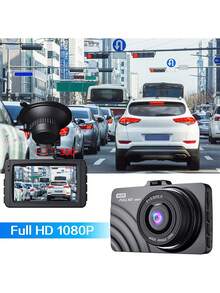Lentes 3 pulgadas 1080P delantero de coche video - Negro - Ver 3