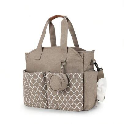 1pc Geometric Pattern Diaper Bag