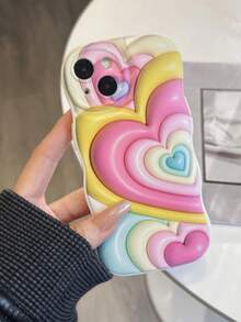 Ốp điện thoại chống rơi họa tiết trái tim - Nhiều màu - Xem 2