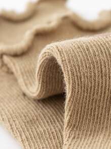 5雙嬰兒襪子帶防滑凝膠和蘑菇下擺適合春天和秋天