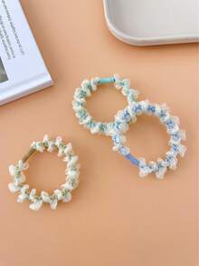 3 chiếc dây buộc tóc chắc chắn - Nhiều màu - Xem 2