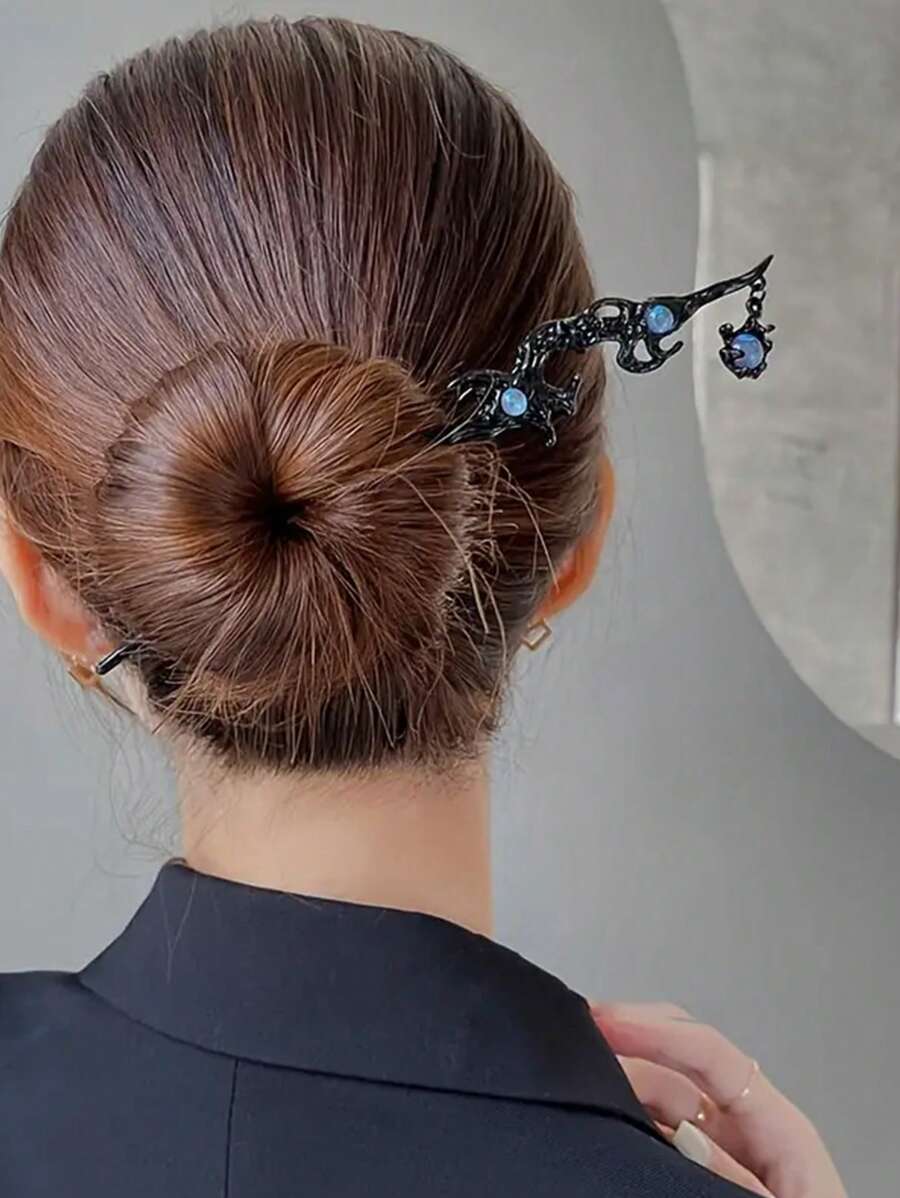 Horquilla con diseño de cuenta - Negro - Ver 1