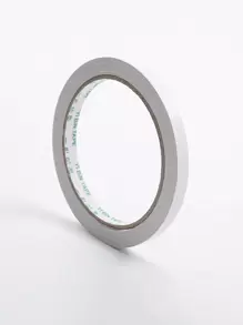 1roll Solid Color Double-sided Adhesive Tape, Simple Multi-purpose Double Sided Tape For School, Office - Multicolor - View 1