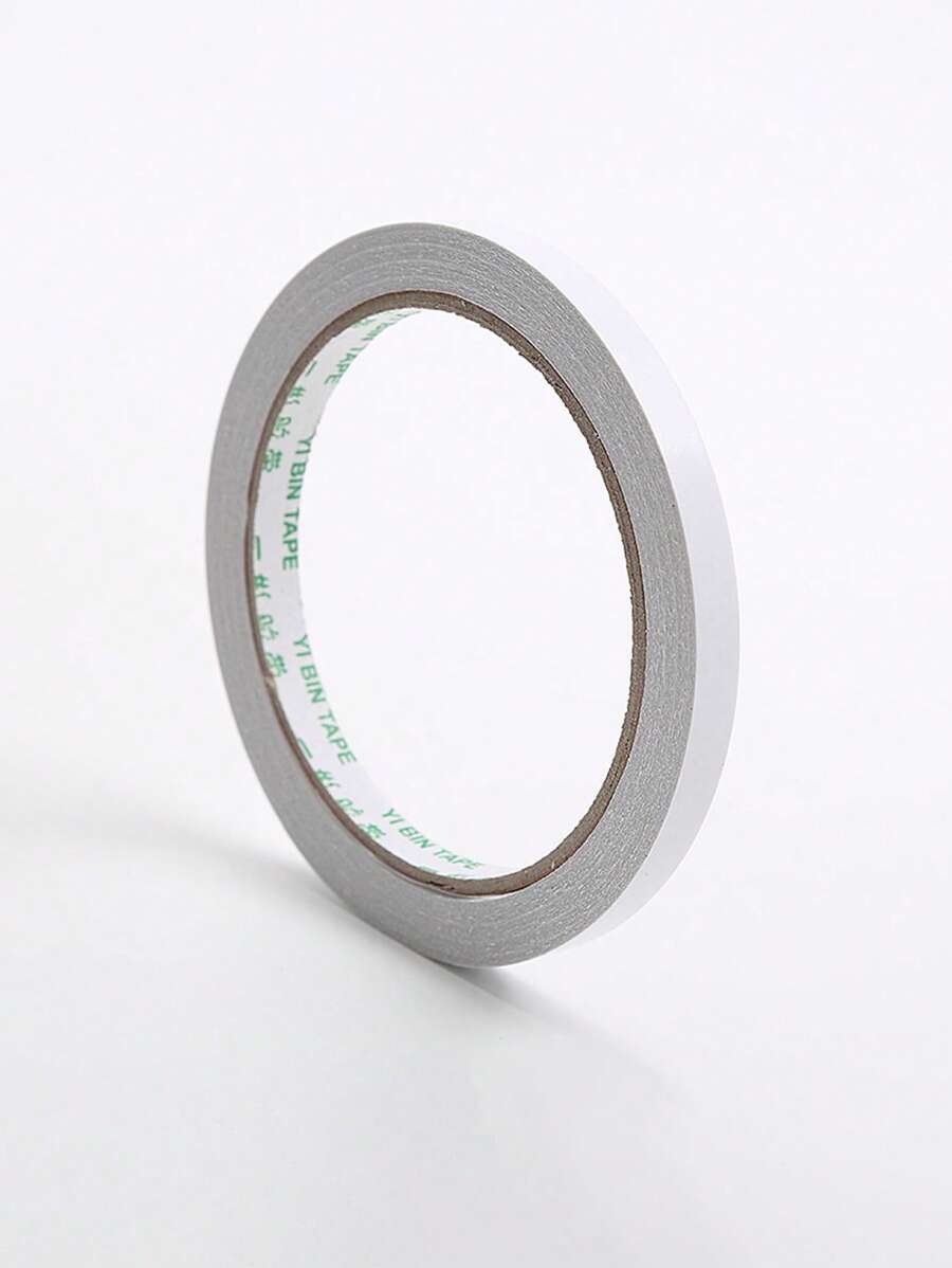 1roll Solid Color Double-sided Adhesive Tape, Simple Multi-purpose Double Sided Tape For School, Office - Multicolor - View 1
