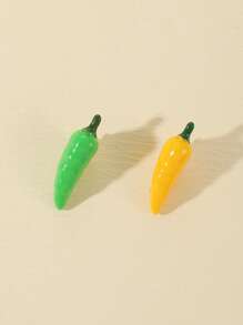 2入組辣椒裝飾鴨嘴夾 - 彩色 - 查看 3