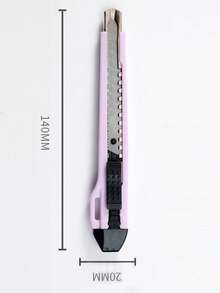 1 pieza de dos tonos Utility simple portátil Cortador de cajas retráctil de servicio pesado para Artesanía de bricolaje - Rosa - Ver 4