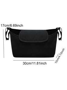Stroller Bag Pram Stroller Organizer Baby Stroller Accessories Mummy Diaper Bag For Traveling, Stuff Bag - Black - View 6