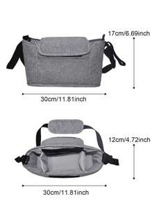 Stroller Bag Pram Stroller Organizer Baby Stroller Accessories Mummy Diaper Bag For Traveling - Grey - View 7