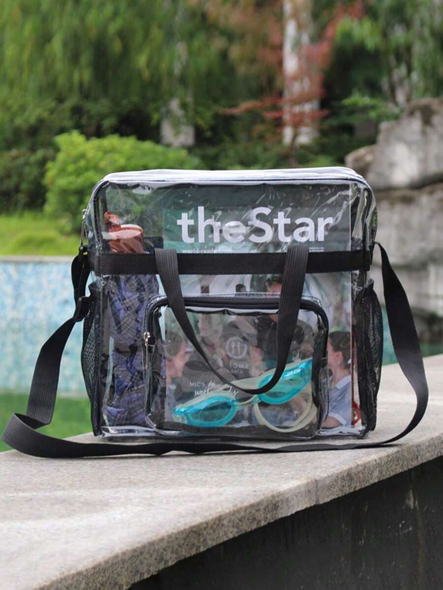 适合体育场活动的透明包，透明钱包体育场斜挎包
