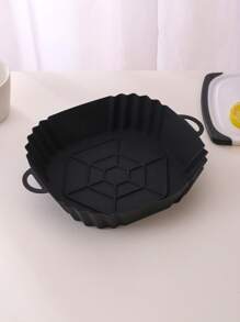 1 pieza Forro de silicona para freidora de aire, forro para freidora de aire de cocina, papel para freidora de aire, para freidoras de aire - Negro - Ver 4