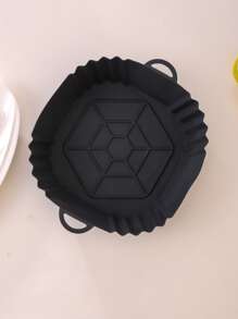 1 pieza Forro de silicona para freidora de aire, forro para freidora de aire de cocina, papel para freidora de aire, para freidoras de aire - Negro - Ver 6