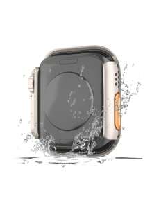 2 en 1 Funda & Película protectora de pantalla compatible con Apple Watch - Champán - Ver 5
