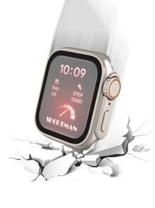 2 en 1 Funda & Película protectora de pantalla compatible con Apple Watch - Champán - Ver 6