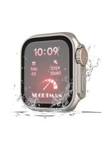 2 en 1 Funda & Película protectora de pantalla compatible con Apple Watch - Champán - Ver 8