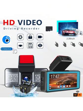 1pc 150-degree Lens ABS Gravity Sensor Car Video Surveillance