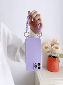 Solid Phone Case With Chain Bracelet