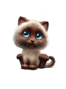 1入組塑膠3D貓貓設計汽車外飾貼紙 - 彩色 - 查看 3