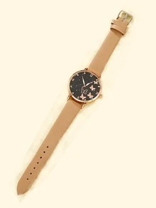 casual con mariposa Reloj con pulsera Set - Marrón - Ver 2