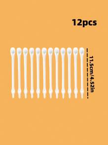 12入組白色彈性時尚鞋帶適用於運動鞋 - 白色 - 查看 2