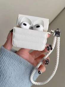 與AirPods兼容PU外殼 - 白色 - 查看 3