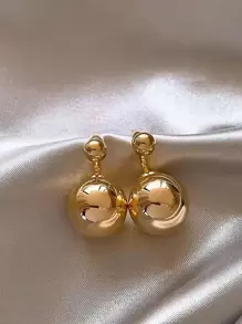 1 Bộ Bông Tai Bi Đơn Giản Cao Cấp Phong Cách Mới - Vàng - Xem 3