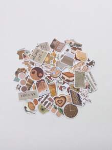 50 cái Nhãn dán các loại hoa văn hỗn hợp, Nhãn dán đa năng dễ thương cho đồ thủ công DIY, Trang trí, Tài khoản cầm tay - Nhiều màu - Xem 1