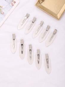 1 pieza Clip de cabello de crema adhesiva BRICOLAJE en forma de gota de agua, Clip de cabello sin rastro, Pinza de cabello informal para accesorios de cabeza - Multicolor - Ver 1