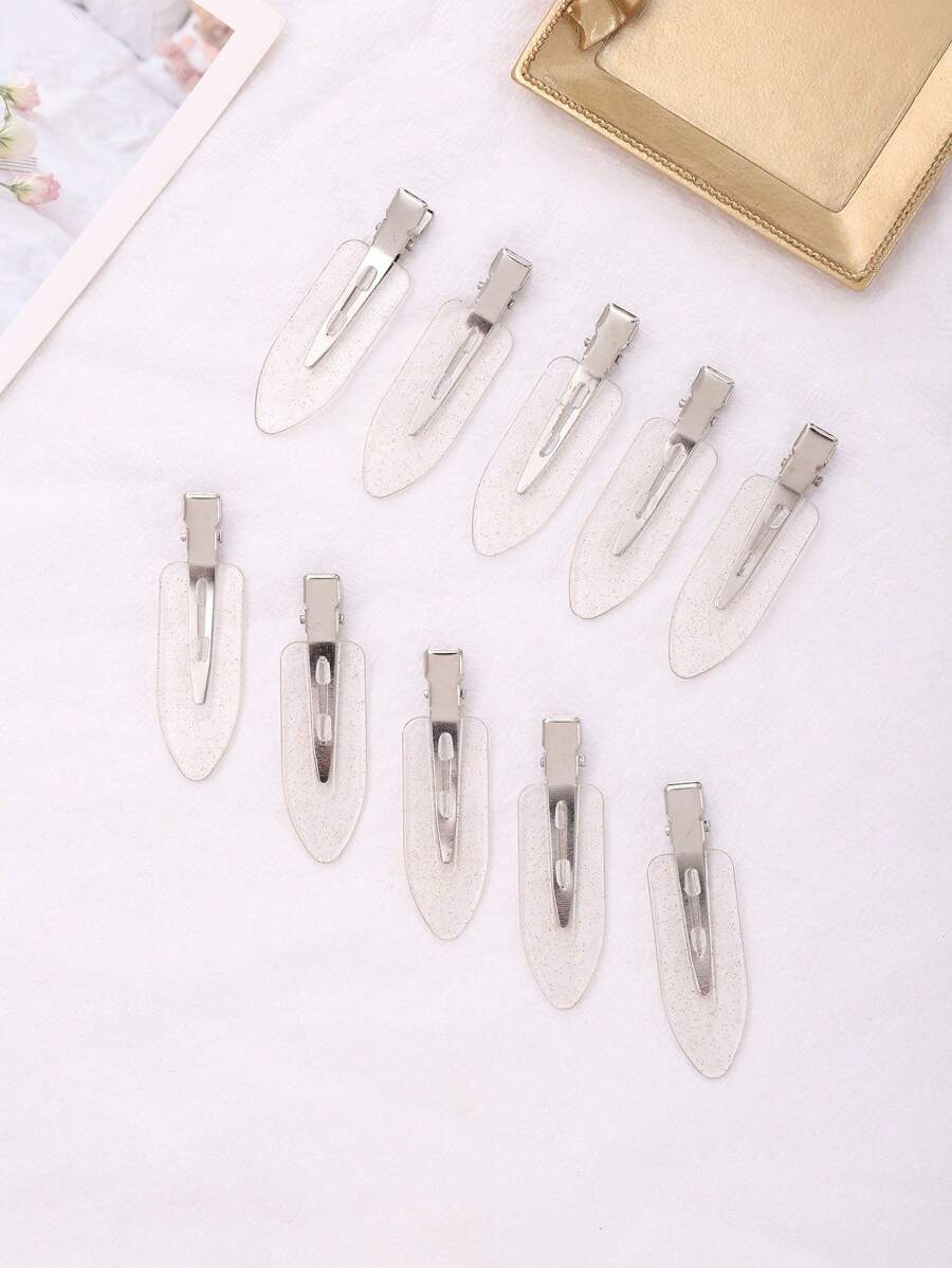 1 pieza Clip de cabello de crema adhesiva BRICOLAJE en forma de gota de agua, Clip de cabello sin rastro, Pinza de cabello informal para accesorios de cabeza - Multicolor - Ver 1