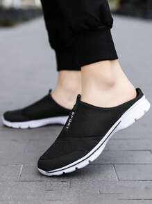 男士字母圖案透氣穆勒運動戶外運動鞋