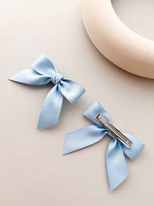 2 piezas Pinza de pelo de cocodrilo con lazo decorativo de estilo dulce para mujer, elegante para el Día de San Valentín, Pinzas para el cabello, accesorios escolares, universidad, atuendo de invierno para mujer, lazos, lindo