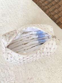 Túi đựng đồ du lịch di động dung tích lớn in hình đáng yêu Túi đựng đồ trang điểm cho nữ Túi lót - Màu be - Xem 7