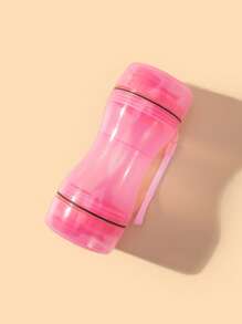 1pc Pink PP Material Pet Water & Food 2-In-1 Portable Multifunctional Cup Suitable For Cats & Dogs Outdoor - Pink - View 3