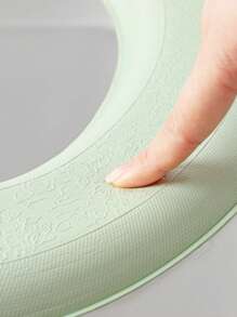 1pc Solid Waterproof Toilet Seat Cover - Green - View 4