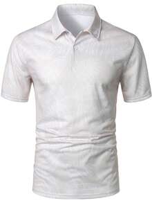 Manfinity Homme Men Tropical Print Polo Shirt - Khaki - View 4