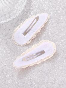 2pcs Water Drop-shaped Cherry Pattern Hair Clip Set, Christmas Gift - Multicolor - View 2