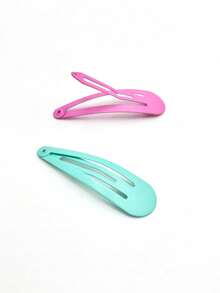 6pcs Solid Hair Clip - Multicolor - View 2