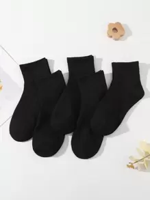 5 đôi Vớ thủy thủ đoàn chắc chắn - màu đen - Xem 1