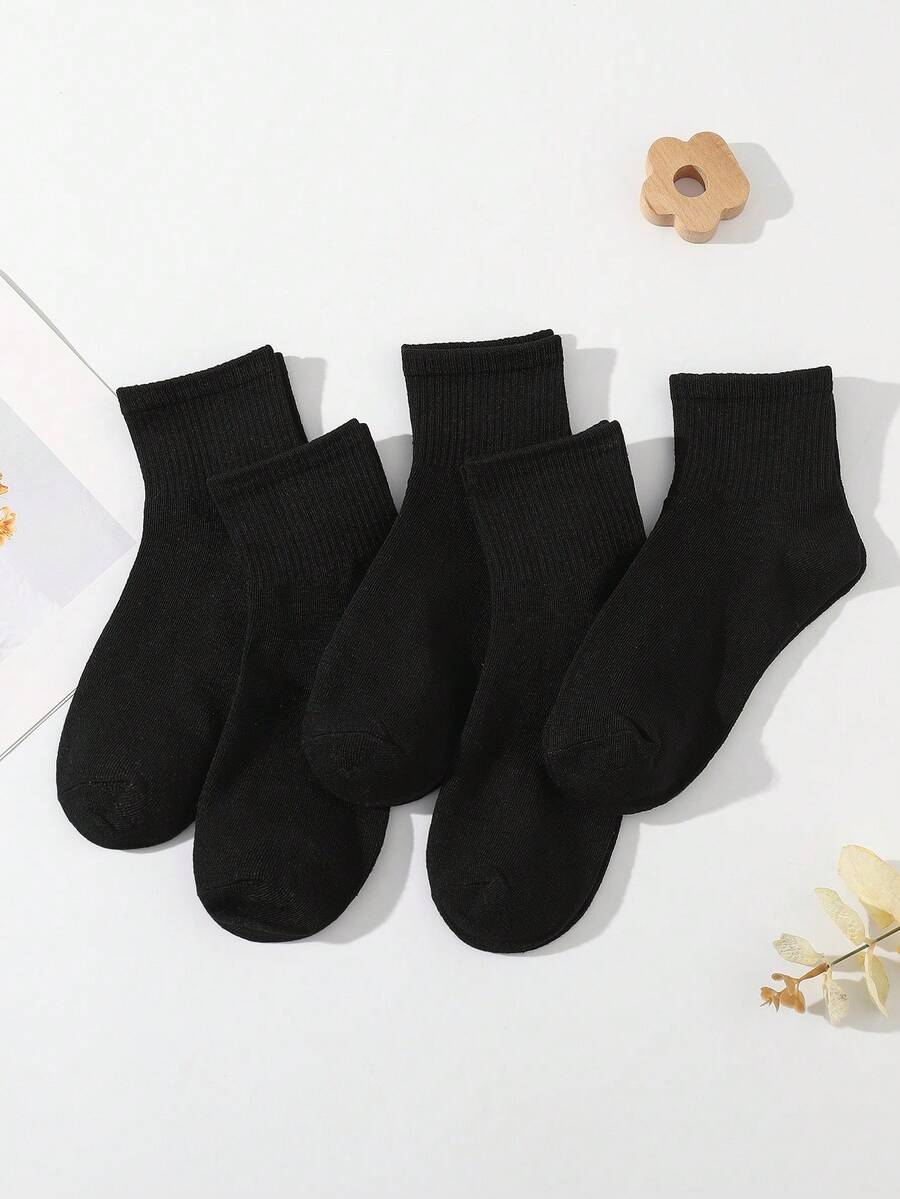 5 đôi Vớ thủy thủ đoàn chắc chắn - màu đen - Xem 1