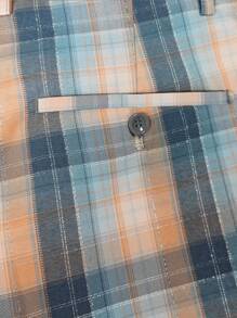 Men Suit Pants Nút Sọc ca rô - Nhiều màu - Xem 4