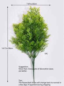 1pc Artificial Plant - Green - View 3