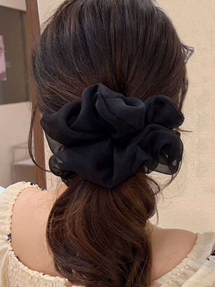 Scrunchie tối giản chắc chắn - màu đen - Xem 1