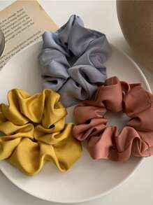 6/1 件（小号）纯色缎面发带 - 彩色 - 查看 6