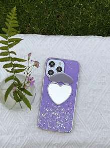 鏡子裝飾金屬亮絲手機外殼 - 紫色 - 查看 1