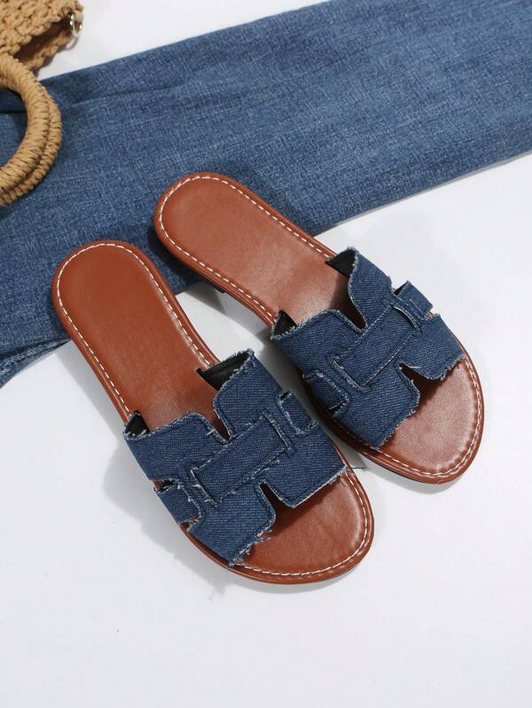 Women Cut Out Slide Sandals, Fashion Summer Flat Sandals SHEIN USA