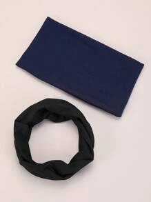 3pcs Solid Hair Band Casual, Gym Headband Turban Headband Sweatband, School Stuff, College, Headbands Fall Winter Hair Accessories For Women For Vacation Outfits Woman Elegant Scarf Women Bandana Soft Headwrap - Multicolor - View 2