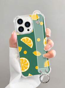 帶支架的清新檸檬設計防震 iPhone 12 Pro Max 手機殼 - 彩色 - 查看 1